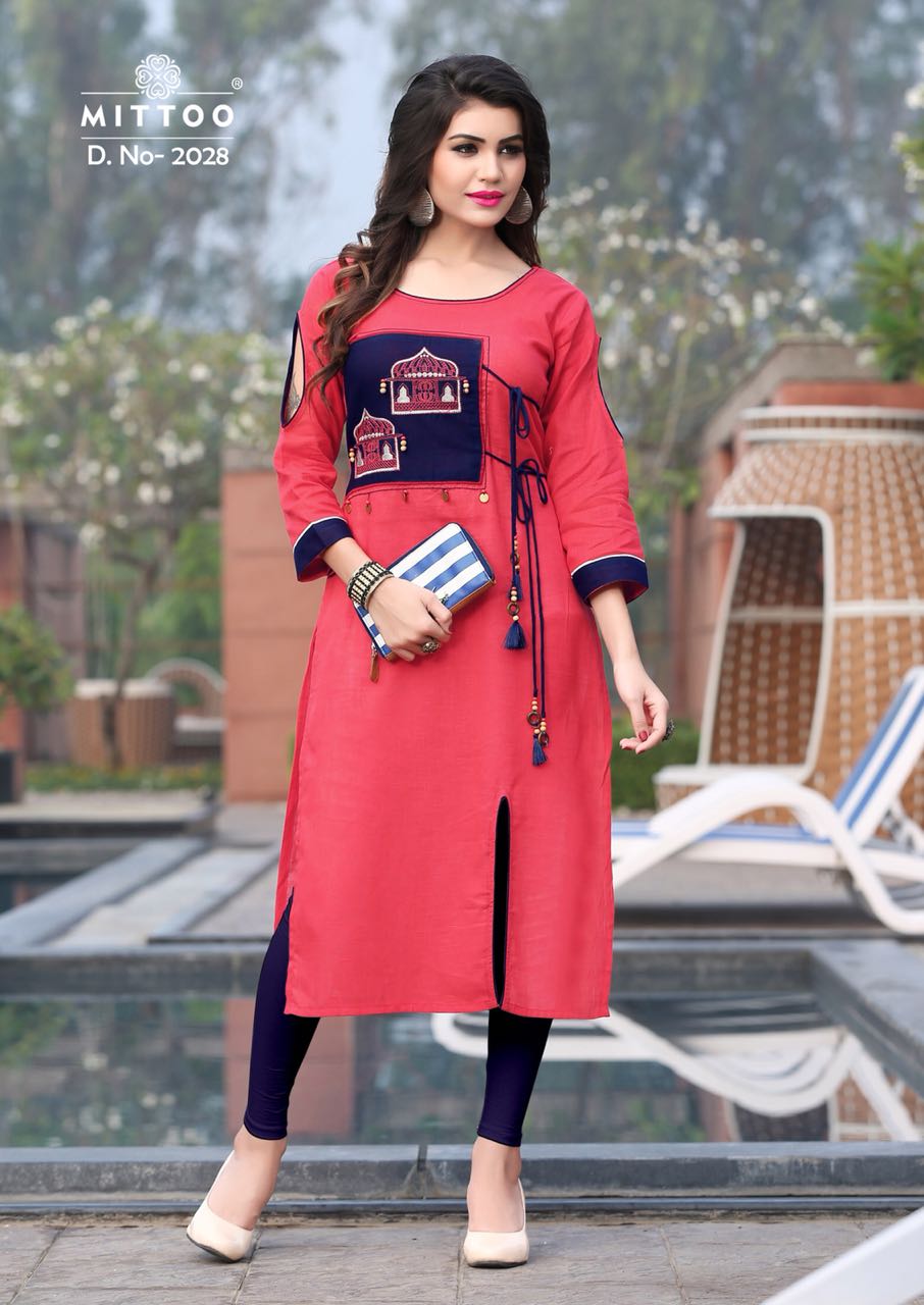 MITTOO PRIYAL VOL 4 BEAUTIFUL COTTON SLUB KURTIS CATALOG(DISPATCH FROM 4TH APRIL 2018 ONWARDS)