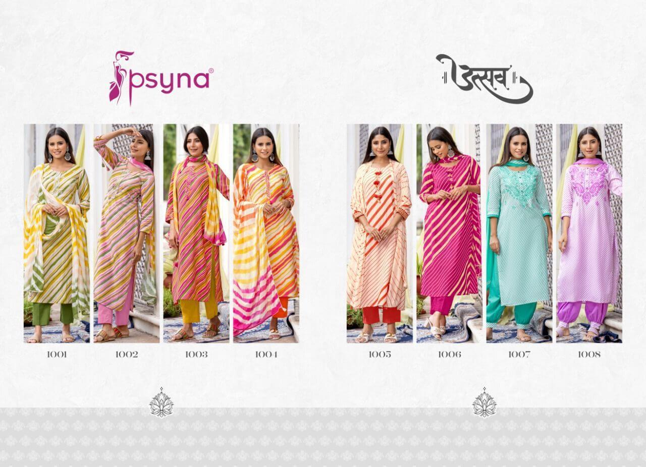 Psyna Utsav Kurti Bottom Dupatta Set Wholesale Catalog, Buy Full Catalog Utsav of Psyna Brand in Wholesale Price For Business