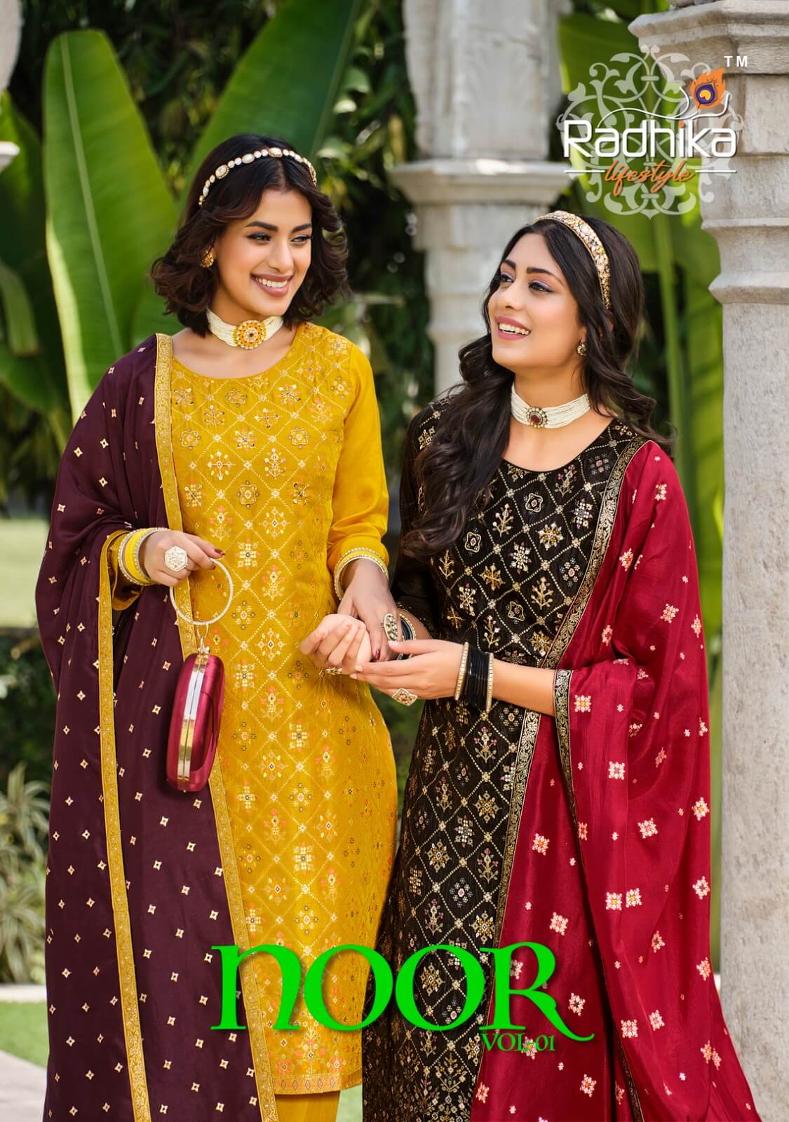 Radhika Life Style Noor vol 1 Kurti Pant Dupatta Set Catalog in Wholesale Price, Buy Radhika Life Style Noor vol 1 Kurti Pant Dupatta Set Full Catalog in Wholesale Price Online From Aarvee Creation