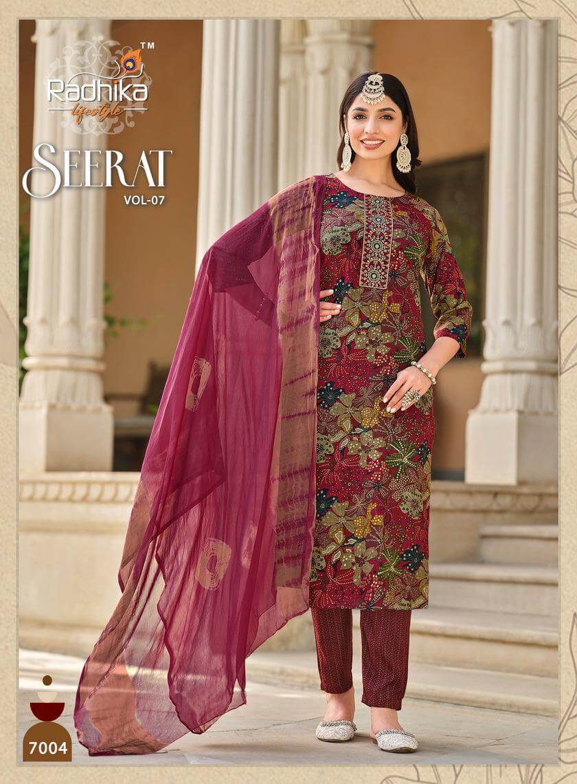 Rayon Printed Top Bottom With Dupatta Readymade Catalog