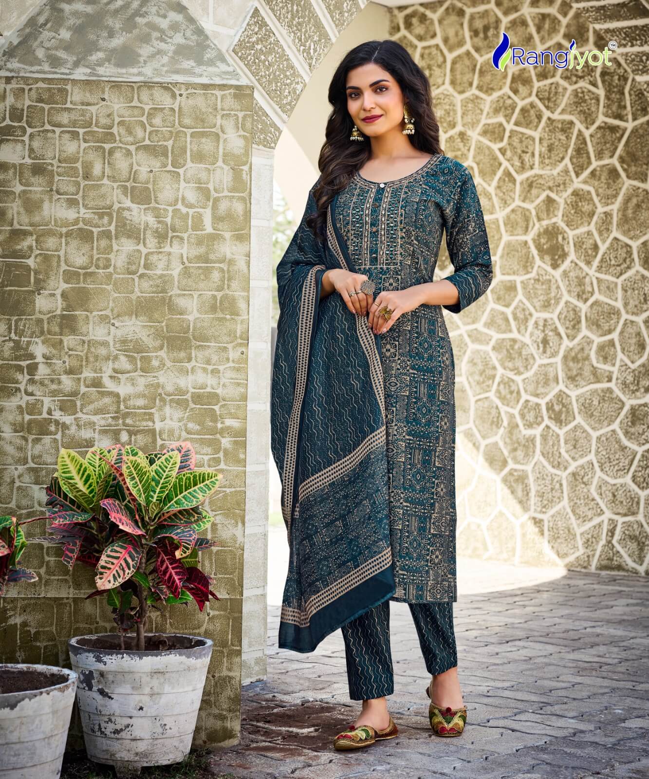 Rangjyot Anamika Kurti Pant Dupatta Set Catalog in Wholesale Price, Buy Rangjyot Anamika Kurti Pant Dupatta Set Full Catalog in Wholesale Price Online From Aarvee Creation