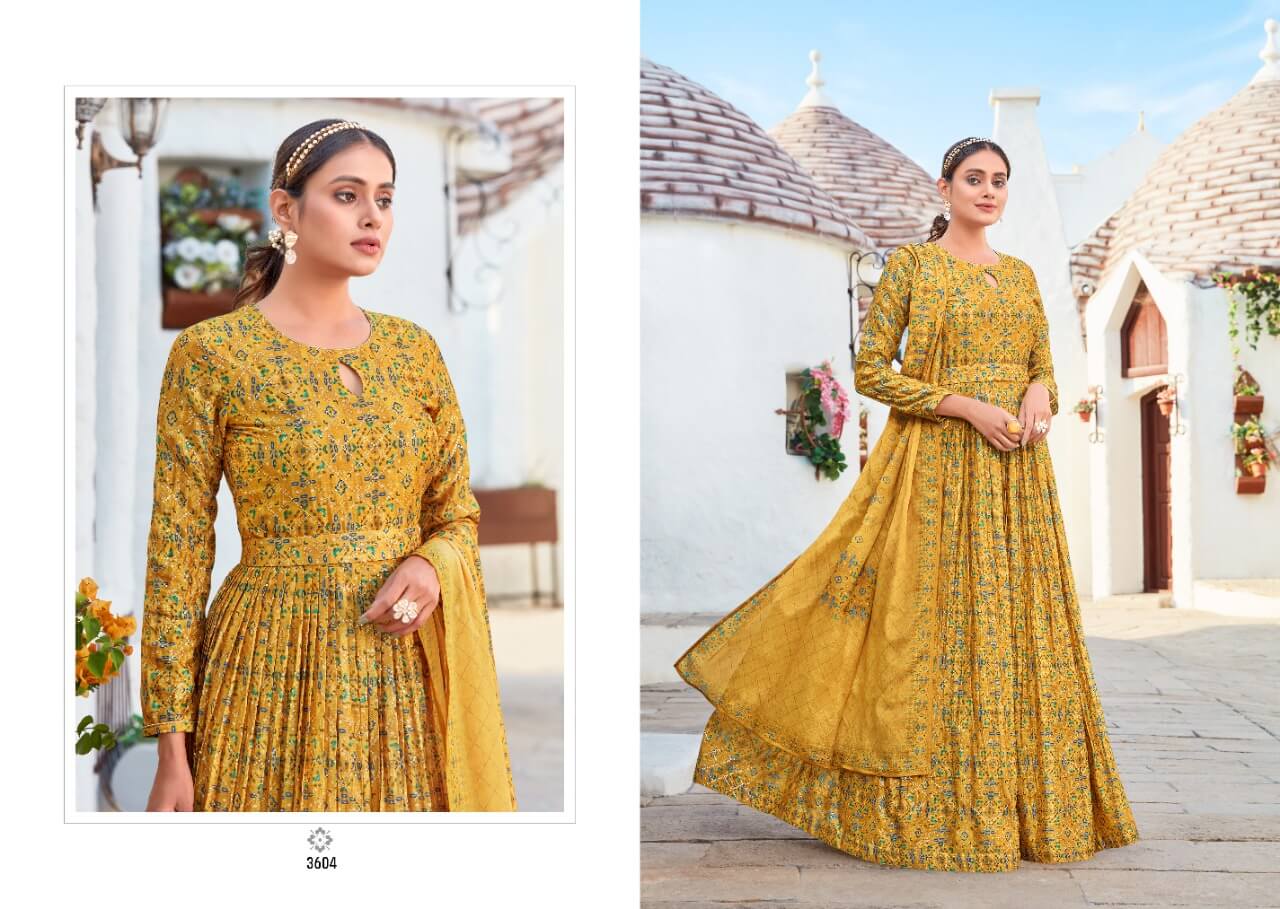 Buy Rangoon Passionate Ladies Gown with Dupatta full Catalog in Wholesale Price 