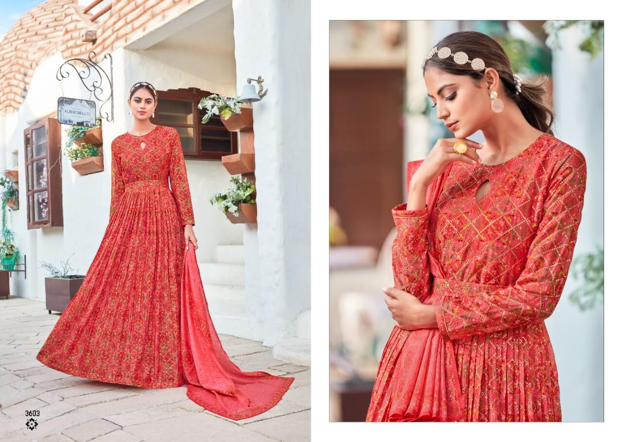 Buy Rangoon Passionate Ladies Gown with Dupatta full Catalog in Wholesale Price 