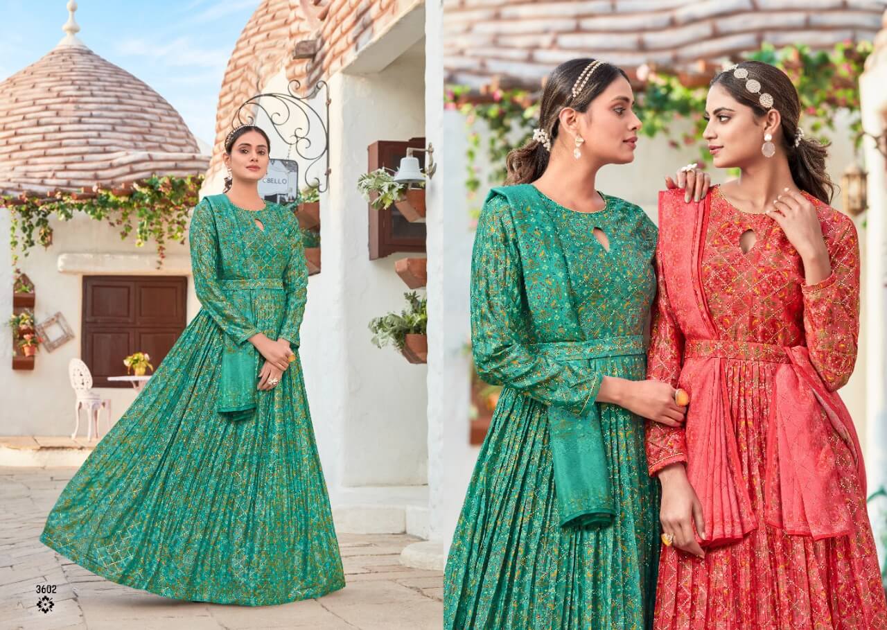 Buy Rangoon Passionate Ladies Gown with Dupatta full Catalog in Wholesale Price 