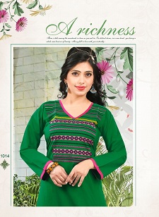 BEAUTIFUL EMBROIDERY WORK COTTON KURTI