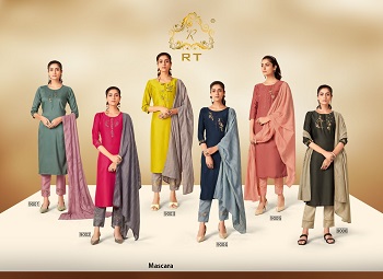 Mascara Top Bottom With Dupatta Set Wholesale Catalogue by Brand RT, Ladies Readymade Dress Wholesale Catalog Mascara by RT