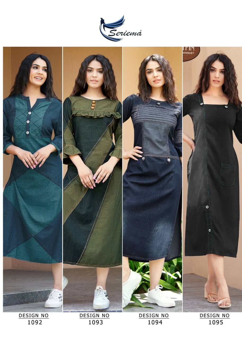Seriema Kumb Capture vol 3 Pure Cotton Denim Kurtis Catalog, Buy Seriema Kumb Capture vol 3 Pure Cotton Denim Kurtis Full Catalog in Wholesale Price Online