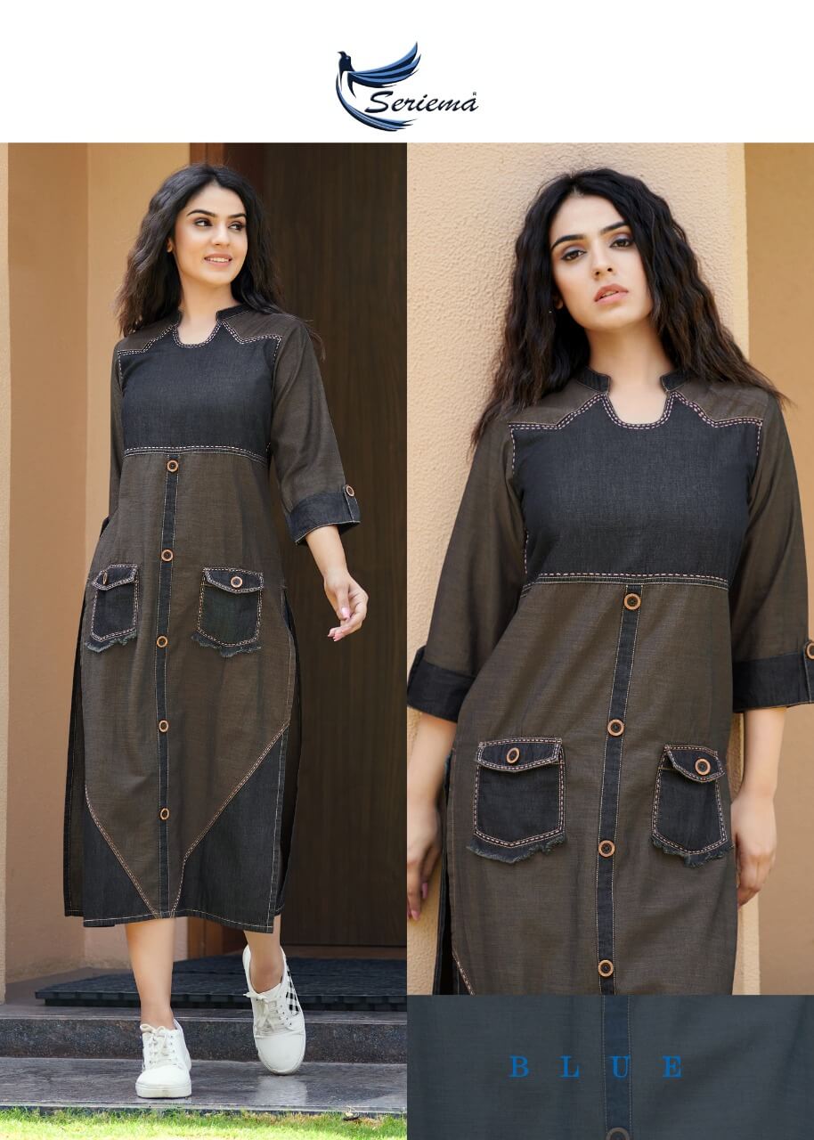 Seriema Kumb Capture vol 3 Pure Cotton Denim Kurtis Catalog, Buy Seriema Kumb Capture vol 3 Pure Cotton Denim Kurtis Full Catalog in Wholesale Price Online