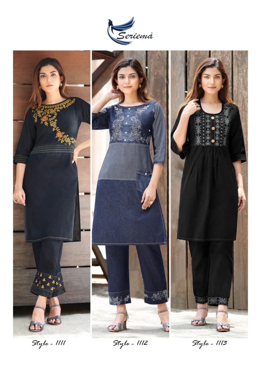 Seriema Kumb Westin Denim Top with Bottom Set Catalog in Wholesale, Buy Seriema Kumb Westin Denim Top with Bottom Set Full Catalog in Wholesale in Wholesale Price Online From Vadodara, Surat, Gujarat