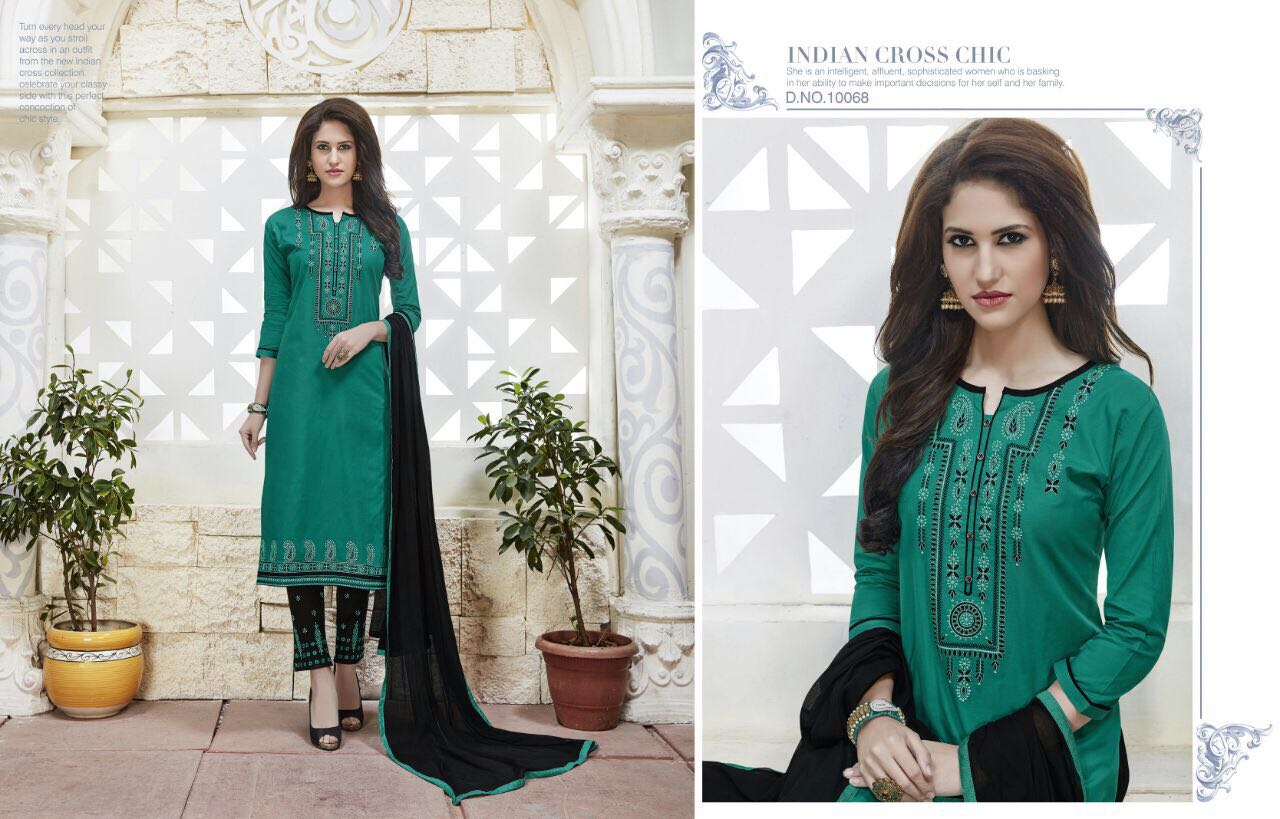 NEW STYLE BEAUTIFUL UNSTITCHED EMBROIDERED SUIT WITH DUPATTA