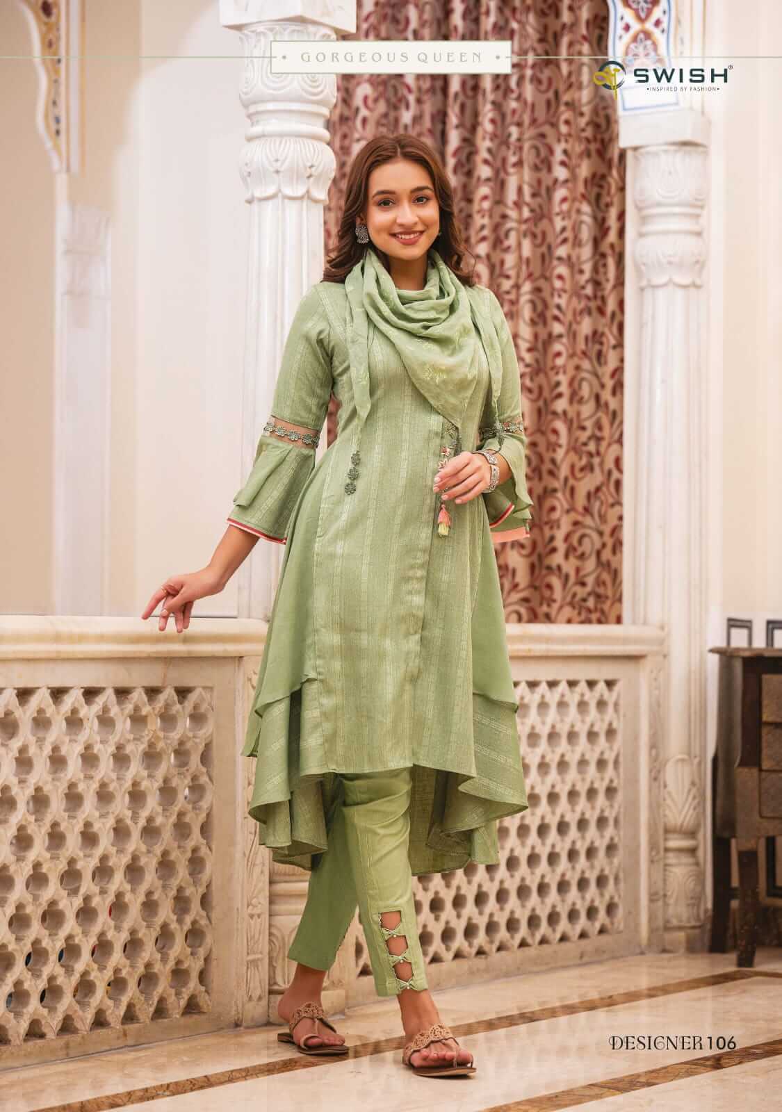 Swish Designer Kurti Pant Dupatta Catalog in Wholesale, Buy Swish Designer Rich Liva Viscose Fabrics Kurtis with pant and Dupatta Catalog in Wholesale Rate Online From Aarvee Creation, Vadodara, Surat