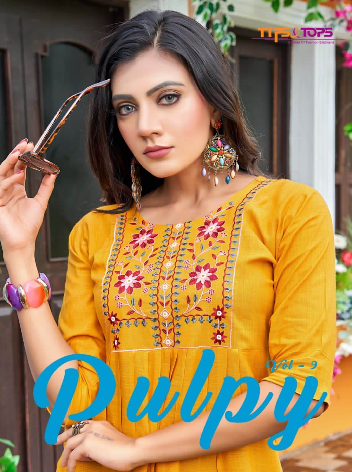 Tip and Tops Pulpy vol 9 Rayon Short Tops Catalog, Buy Tip and Tops Pulpy vol 9 Rayon Short Tops Full Catalog at Wholesale Price Online