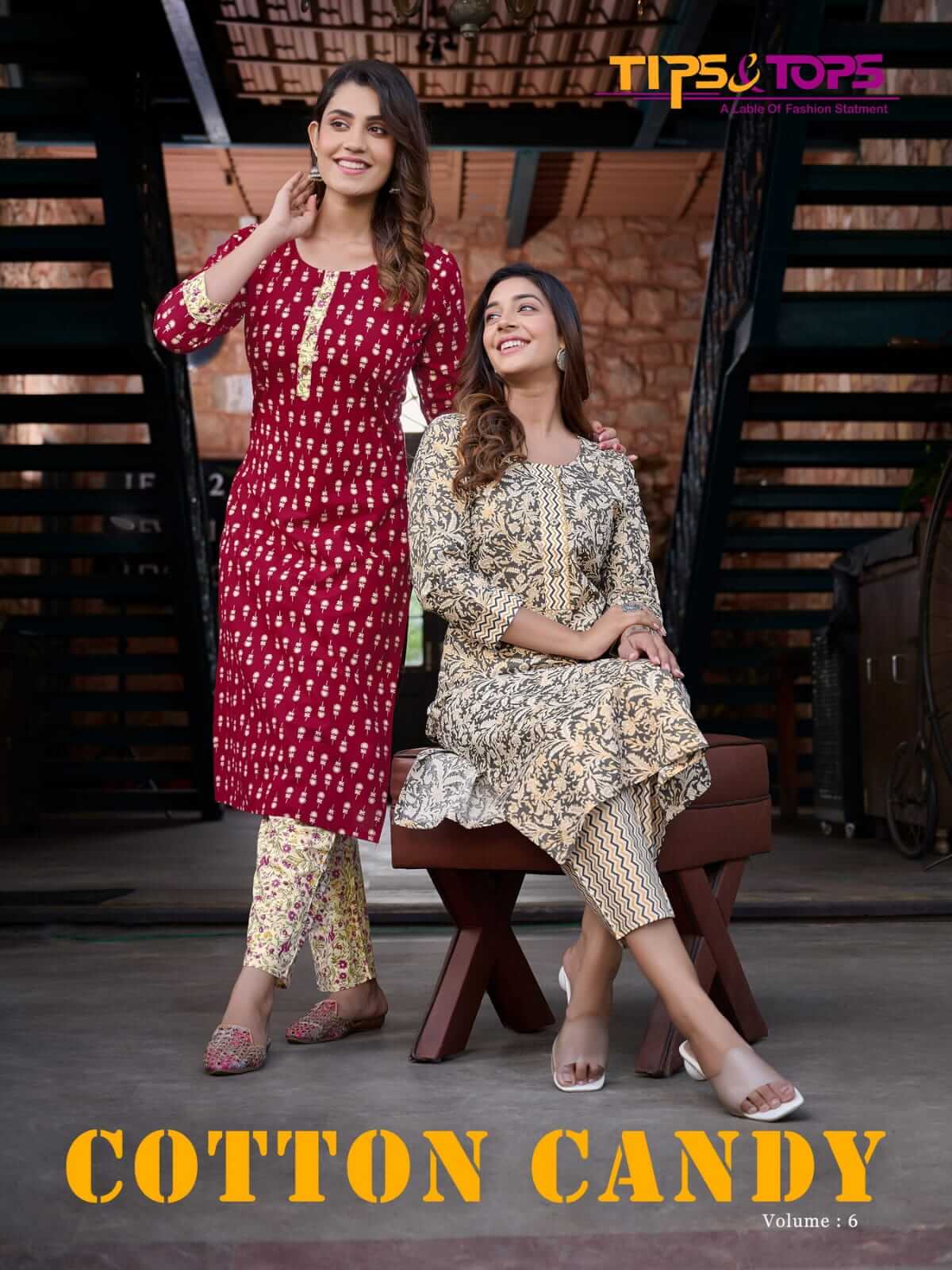 Tips and Tops Cotton Candy vol 6 Top with Bottom Set Catalog in Wholesale Rate, Buy Tips and Tops Cotton Candy vol 6 Top with Bottom Set Full Catalog in Wholesale Rate Online From Aarvee Creation