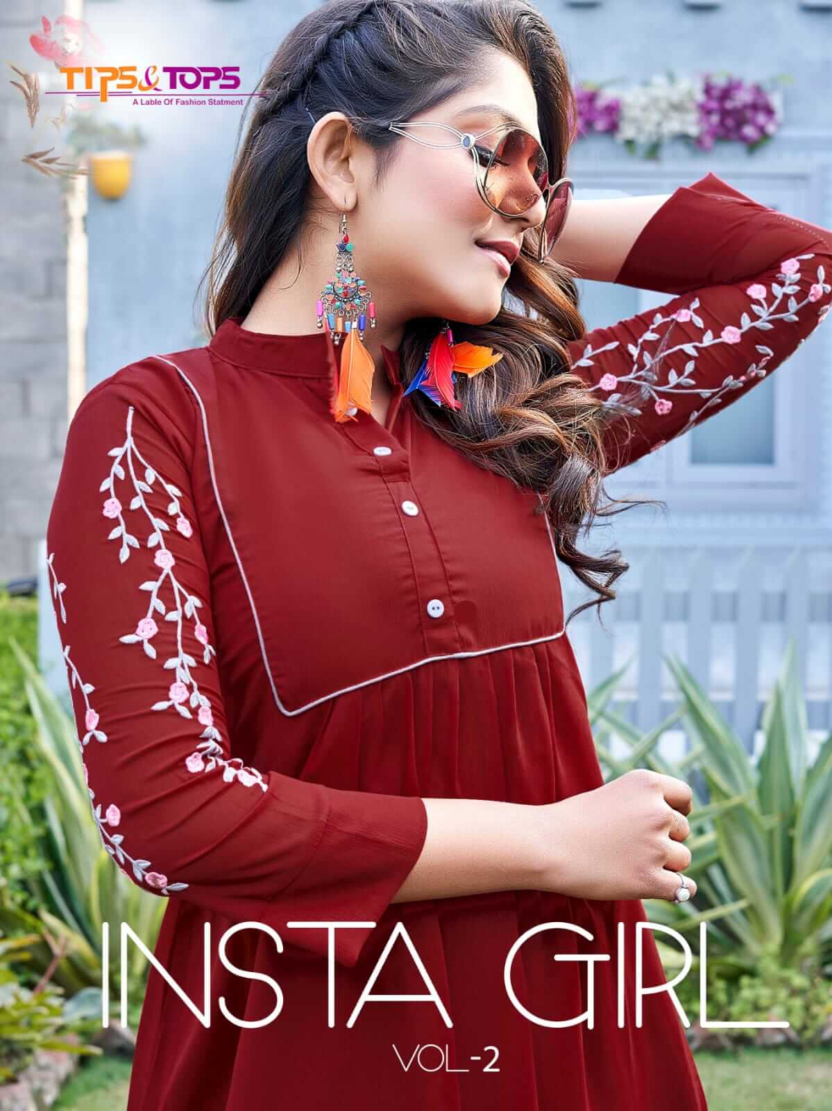 Tips and Tops Insta Girl Vol 2 Georgette Tops Catalog, Buy Tips and Tops Insta Girl Vol 2 Georgette Tops Full Catalog in Wholesale Rate Online From Aarvee Creation