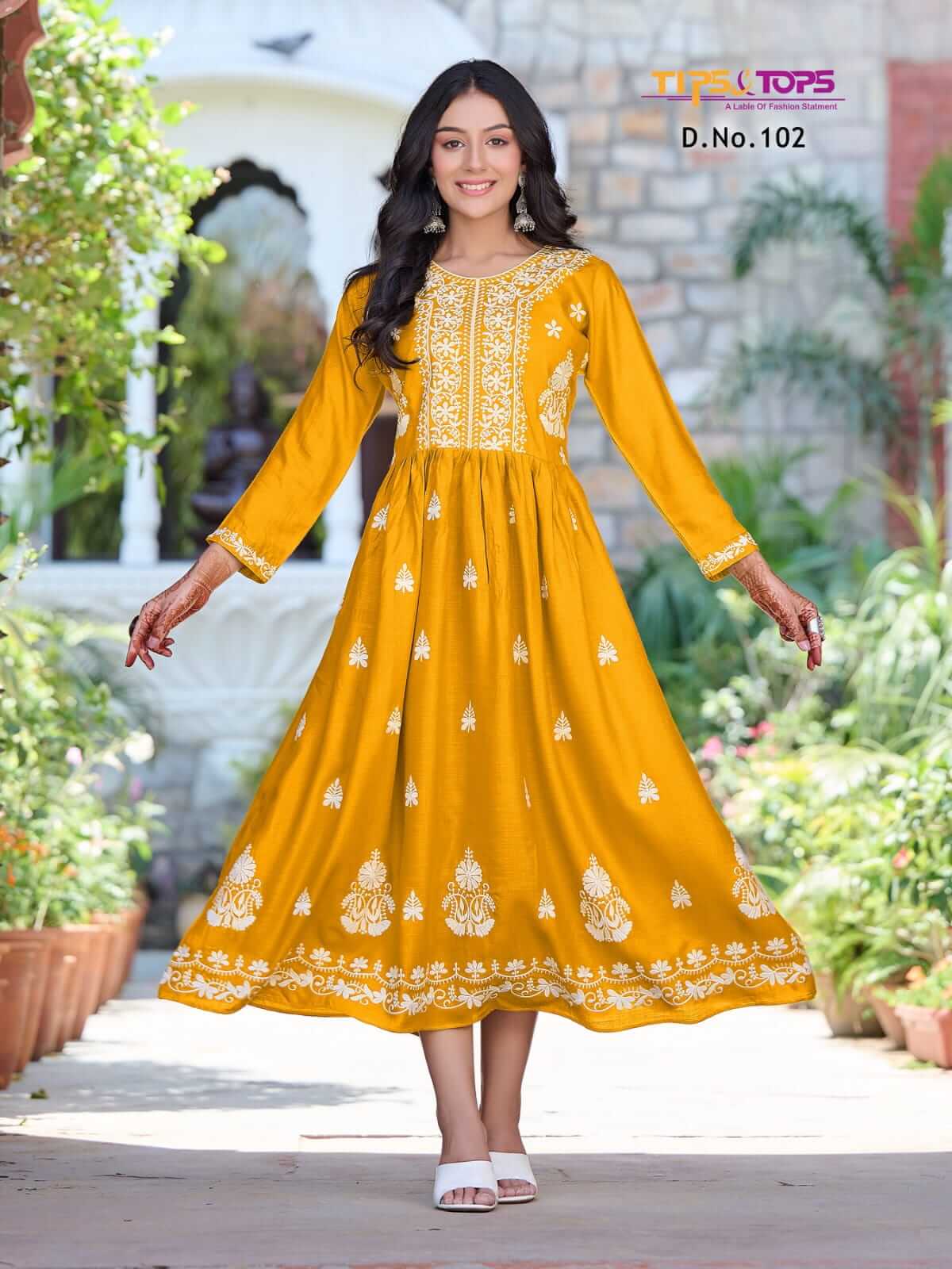 Tips Tops Lakhnavi Long Kurtis Catalog in Wholesale Price, Buy Tips Tops Lakhnavi Long Kurtis Full Catalog in Wholesale Price Online From Aarvee Creation