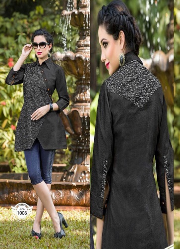 NEW STYLE BEAUTIFUL DENIM FANCY TOPS