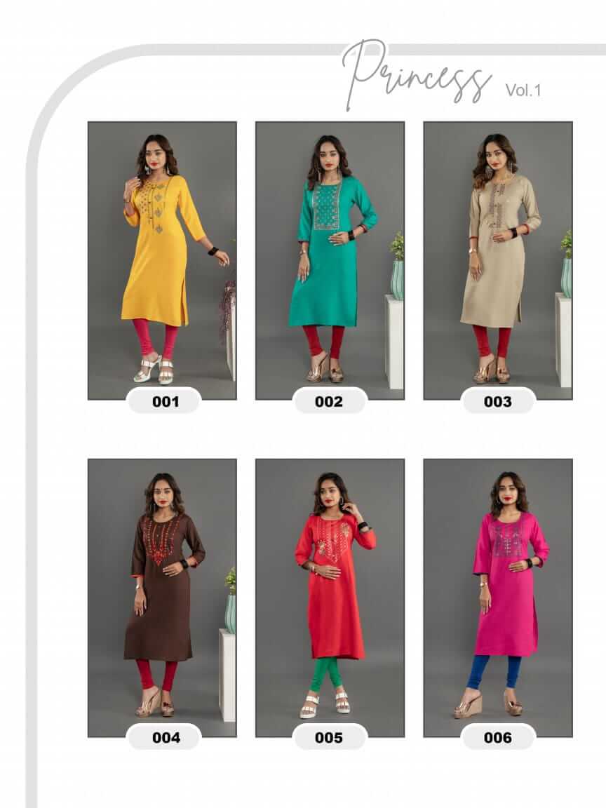 Womens Hanger Princess Vol 1 Rayon Kurtis Wholesale Catalog