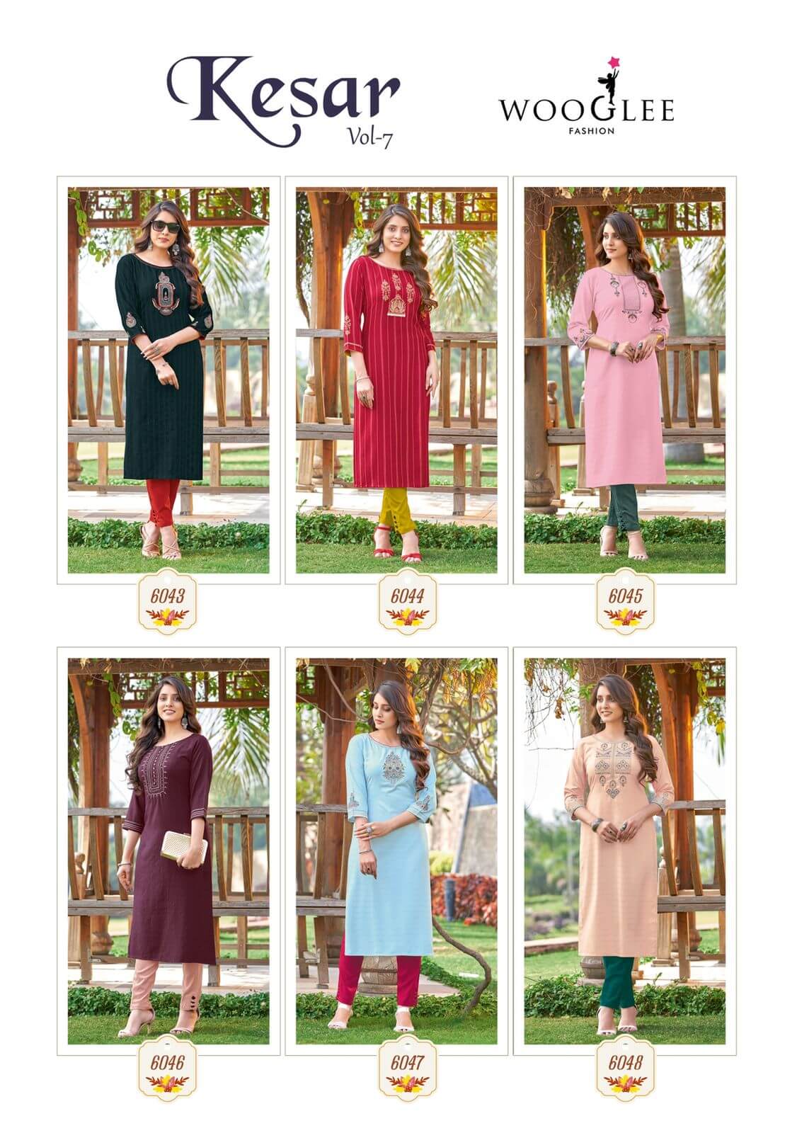 Wooglee Kesar Vol 7 Kurti With Pant Wholesale Catalog, Buy Full Catalog Kesar Vol 7 Kurtis With Pant In Wholesale Rate
