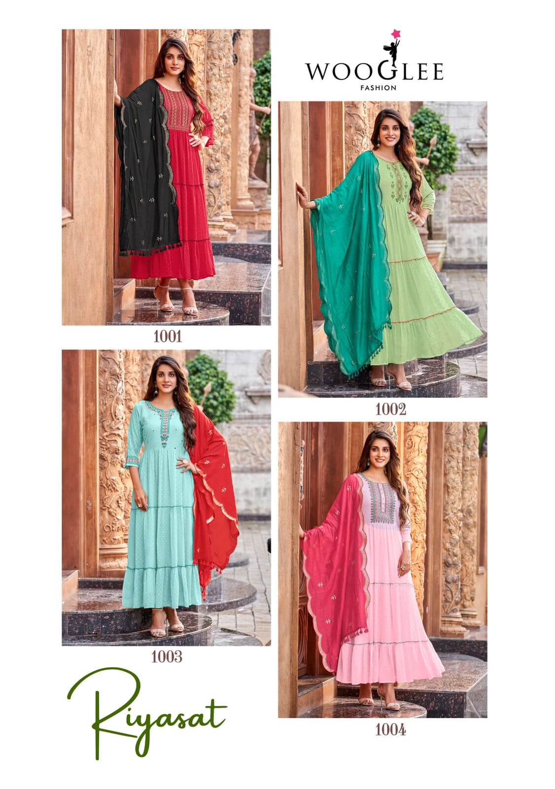 Wooglee Riyasat Kurti with Dupatta Catalog in Wholesale, Buy Wooglee Riyasat Kurti with Dupatta Set Full Catalog in Wholesale Price Online From Vadodara, Surat 