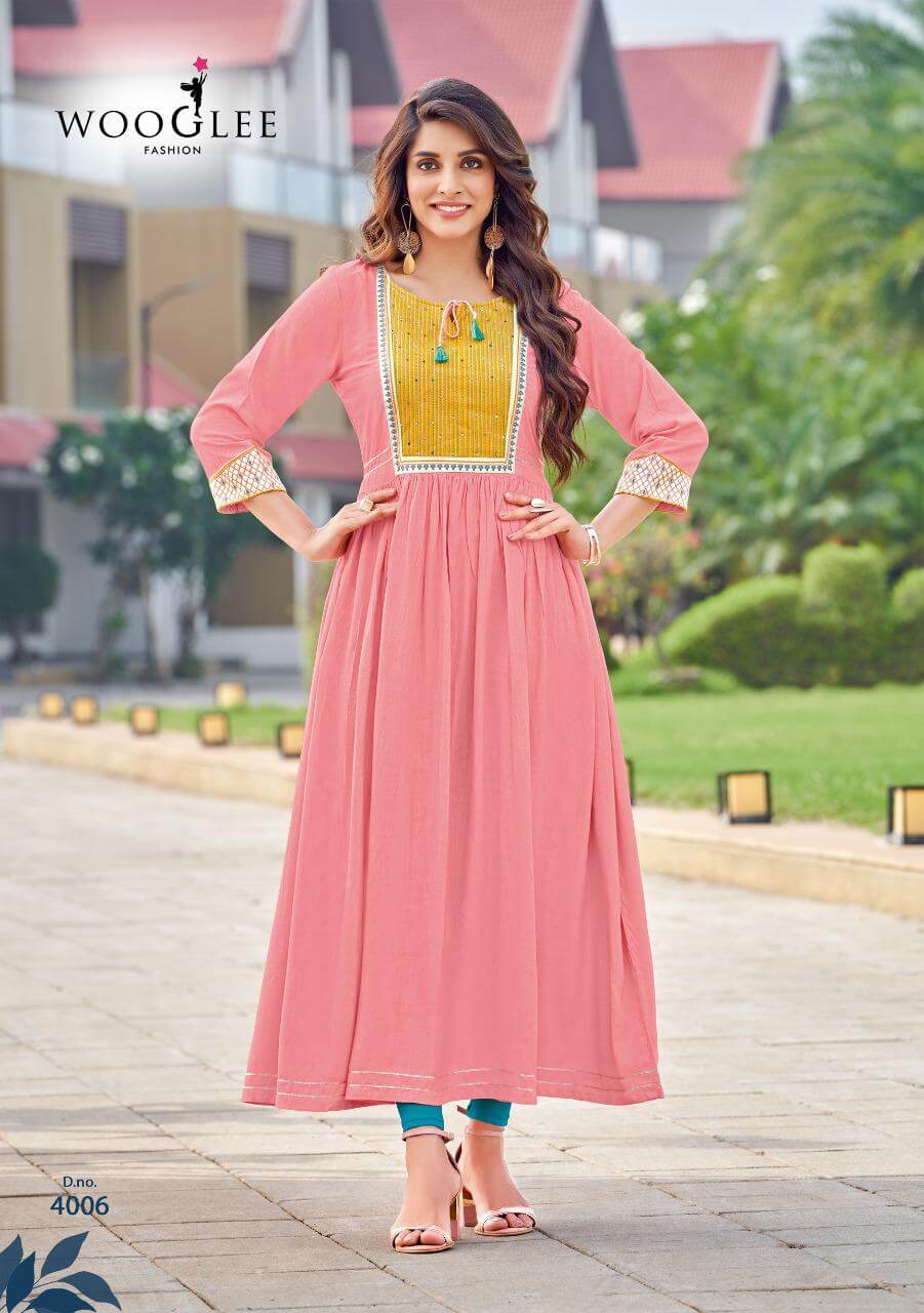 Wooglee Saanvi Nyra Cut Kurtis Catalog in Wholesale, Buy Wooglee Saanvi Nyra Cut Kurtis Full Catalog in Wholesale Price Online From Vadodara, Ahmedabad, Gujarat