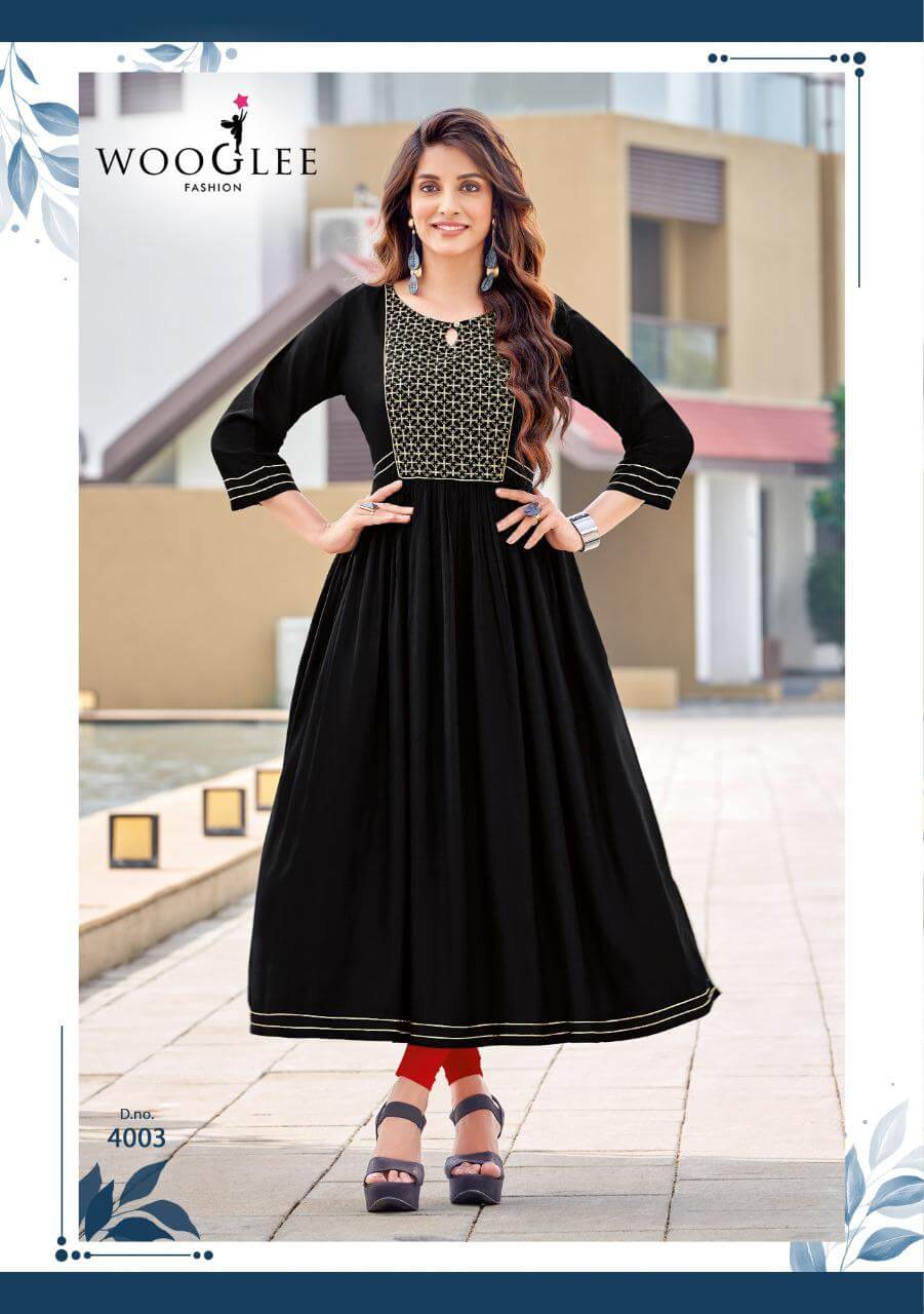 Wooglee Saanvi Nyra Cut Kurtis Catalog in Wholesale, Buy Wooglee Saanvi Nyra Cut Kurtis Full Catalog in Wholesale Price Online From Vadodara, Ahmedabad, Gujarat