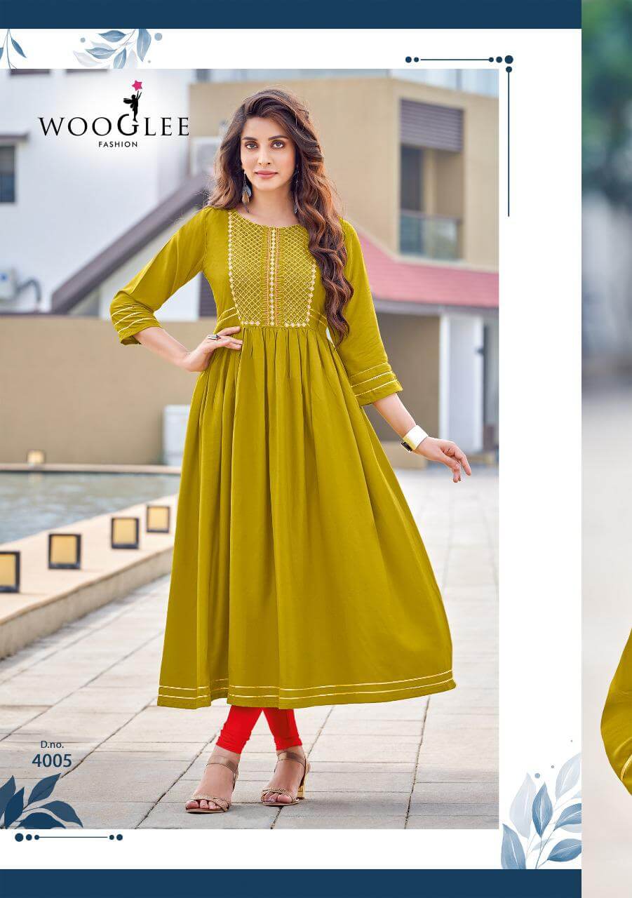 Wooglee Saanvi Nyra Cut Kurtis Catalog in Wholesale, Buy Wooglee Saanvi Nyra Cut Kurtis Full Catalog in Wholesale Price Online From Vadodara, Ahmedabad, Gujarat