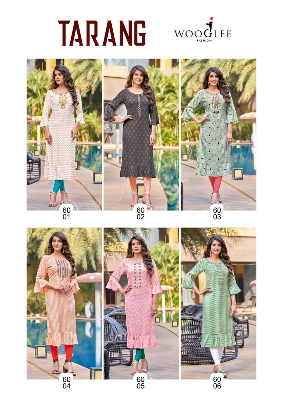 Wooglee Tarang Rayon Kurtis Wholesale Catalog, Buy Wooglee Tarang Rayon Kurtis Full Catalog at Wholesale Price Online 