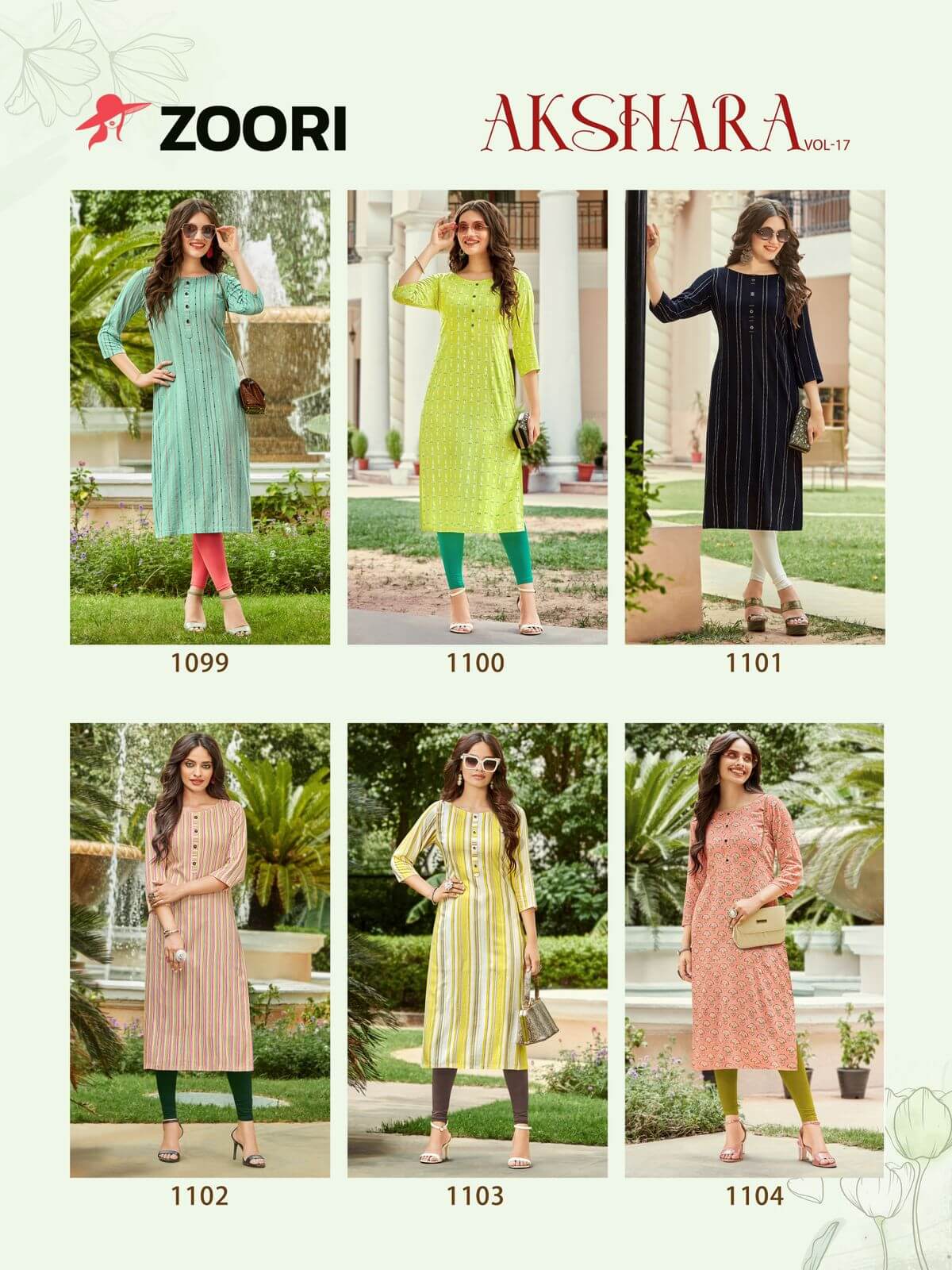 Zoori Akshara Vol 17 Rayon Print Wholesale Kurtis Catalog, Buy Full Catalog of Rayon Kurtis at Wholesale Rate Online