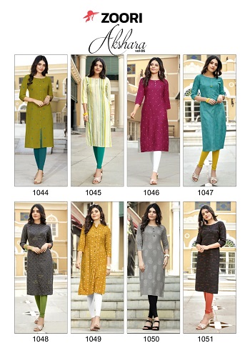 Zoori Akshara 16 Designer Wear Kurti Collection Design Catalog